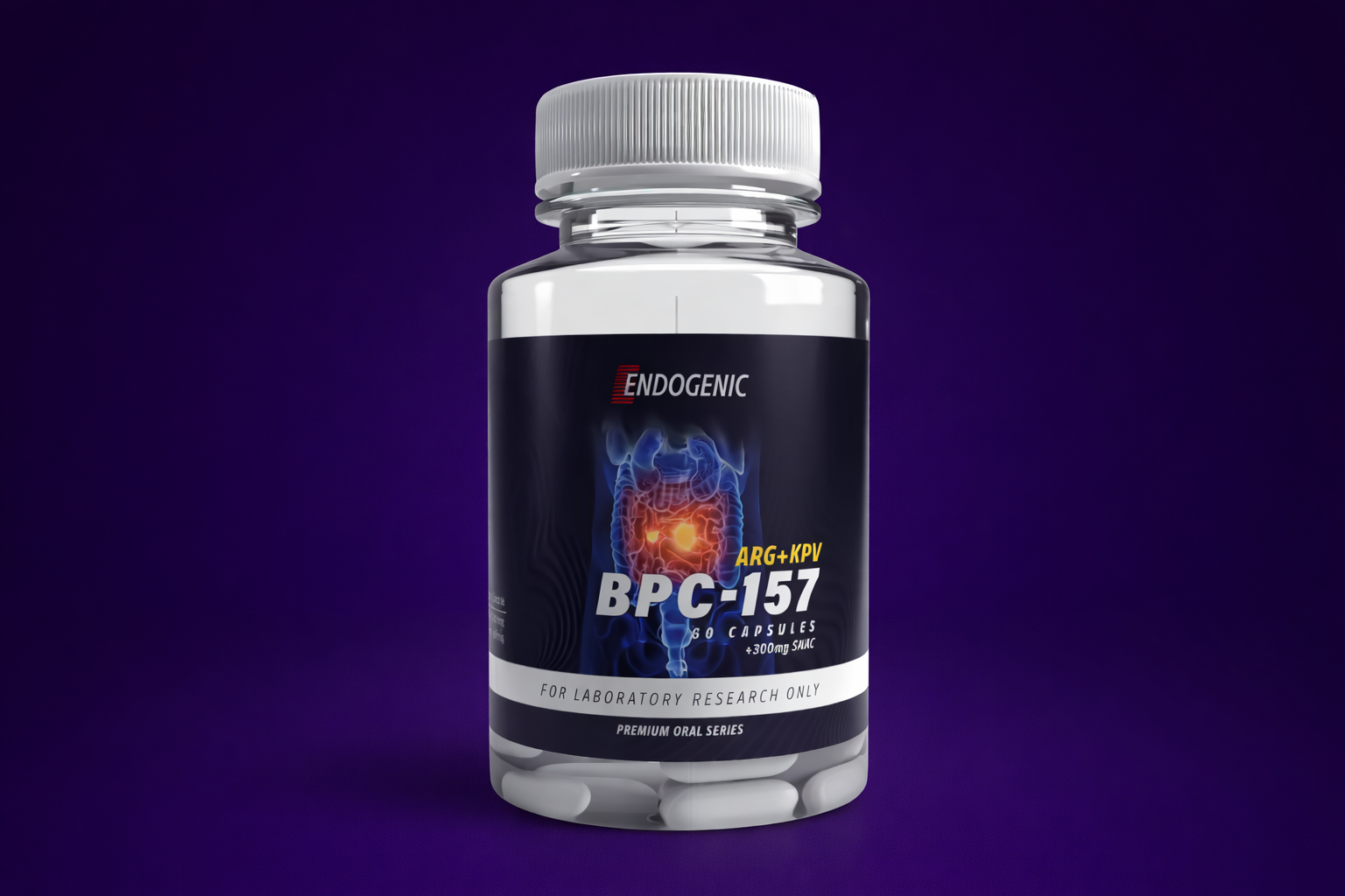 Endogenic - BPC 157 ORAL + SNAC / ARG / KPV x 60 caps.