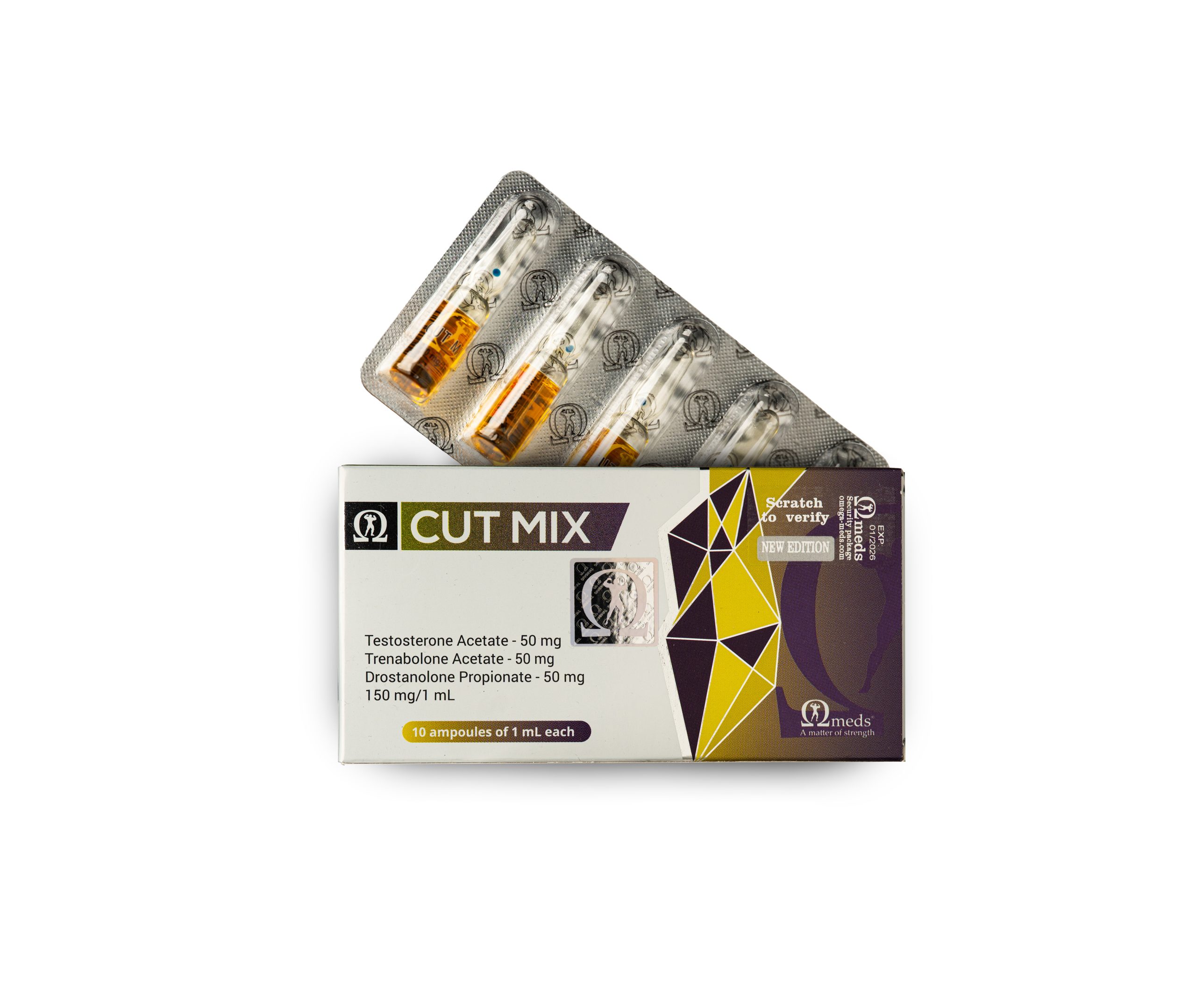 Omega Meds - CUT MIX/TREN.A. - TEST.P. - MAST.P. /10amp. x 150mg/1mL